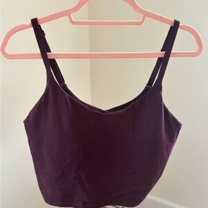 Garnet Spaghetti Strap Crop Yoga Bra Top